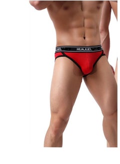 Buy Men's Low Waist Underwear Briefs Red in Saudi Arabia