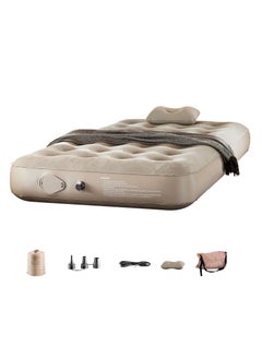 اشتري Air Mattress with Built Pump, 190cm Durable Blow Up Mattress Airbed, Comfortable Top Surface Inflatable Mattress for Camping Home & Portable Travel في الامارات