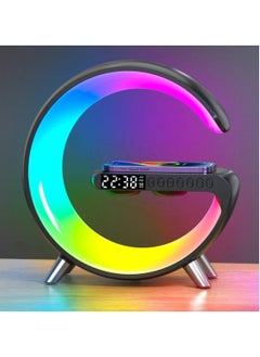 Buy G Speaker App Control Lamp 3 in 1 MultiFunction Bluetooth Speaker With Wireless Charging RGB Light and Alarm Clock in UAE