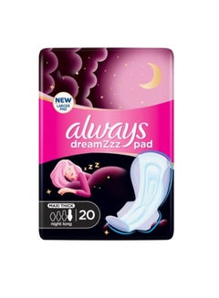 Buy Dreamzz Pads Cotton Soft Night Long  20 Pcs in Saudi Arabia