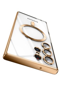 Buy Full Protection Plating Anti-Scratch Slim Thin Case Cover for Samsung Galaxy S23 Ultra - Gold in Saudi Arabia