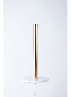 Buy Gold Paper Tissue Towel Holder with Marble Base in UAE