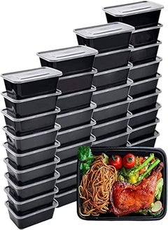 Buy Microwave Insulated Healthy Food Storage Containers with Lids (1000ml) 10 pieces in Egypt
