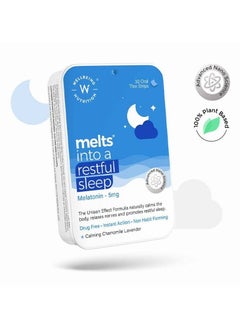 اشتري Wellbeing Nutrition Melts Restful Sleep, Plant Based with Himalayan Tagara, Passion Flower, GABA, L-Theanine, Chamomile for Natural Sleep cycle, Jet Lag (30 Oral Strips) في الامارات