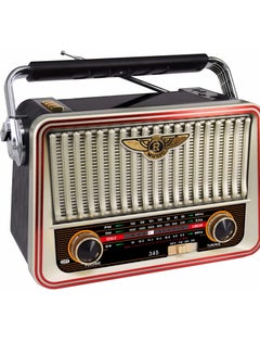 اشتري راديو محمول FM AM SW ريترو مطبخ ستيريو مزود طاقة متعدد صوت وظيفي قوي راديو بلوتوث يدعم بطاقة TF تشغيل مكبر صوت قرص USB للأماكن الخارجية والداخلية في الامارات
