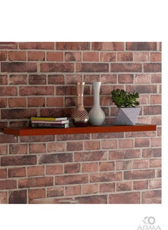 Buy Wood floating wall shelf red 120 cm in Saudi Arabia