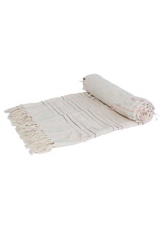 Buy Macey Cotton Throw, Beige – 152x127 cm in UAE