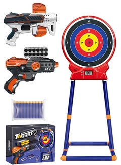 Buy Soft Bullet Shooting Game With Automatic Digital Scoring, Aim Target Game Compatible With NERF Gun, Electric Dart Board Game with Foam Darts and Dart Blasters, Perfect For Kids and Adults, Boys Girls in UAE