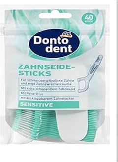 Buy Dontodent Dental Floss Sticks Sensitive with Case - 40 Pieces in Egypt