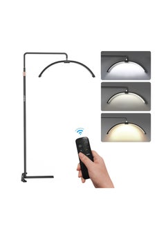 Buy Andoer HD-M5X 36W Floor LED Video Light Half-moon Shaped Fill Light 3000K-6000K Dimmable with 180cm/ 70.9in Metal Light Stand Phone Holder Remote Control in Saudi Arabia
