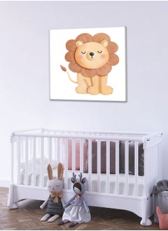 Buy Framed Canvas Wall Art Stretched Over Wooden Frame, Cute Lion  Painting, For Home, Living Room, Office Decor in Saudi Arabia