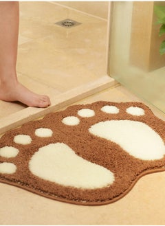 Buy Cartoon Cute Bathroom Rugs Mats Anti Slip Washable Big Feet Mats Brown in Saudi Arabia