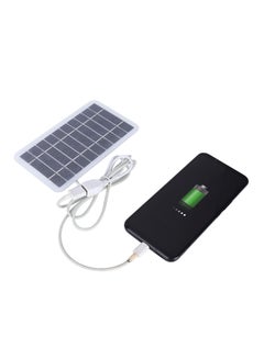 اشتري Solar Panel Charger 2W 5V Outdoor Polycrystalline Silicon Solar Cell Camping Portable Power Solar Panel Mobile Power Supply for Charging Mobile Phone في السعودية