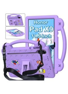 Buy Case Compatible with Honor Pad X9 11.5 Inch 2023, DIY Accessories for Kids, Shockproof Case with [Pencil Holder] [Shoulder Strap] [Handle Stand] (Purple) in UAE