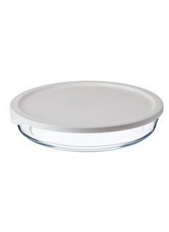 Buy 2.1 Liter Oven Tray With Plastic Cover, White Color, Size 26*7 Cm in Saudi Arabia