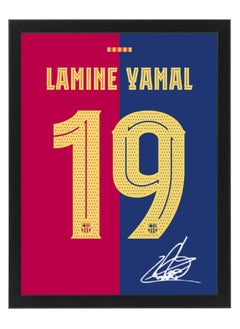 اشتري Lamine Yamal Barcelona Autographed Jersey - Framed Poster 50x40cm - Football Memorabilia, Soccer Collectible, Gift for Fans في الامارات