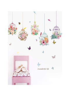 اشتري Home Clearance Sale Birdcage, Butterfly, Flowers, Background Removable Decoration Wall Stickers في الامارات