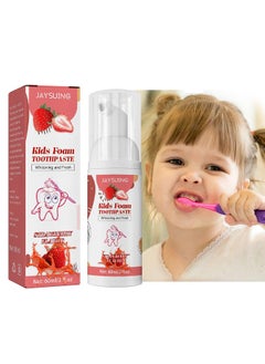 Buy Rids Foam Toothpaste,Children's Low Fluoride Toddler Toothpaste, Dental Care For Children 3 Years And Up, Super Fine Mousse Foam, Easy To Use (Strawberry Flavors) 60ml in UAE