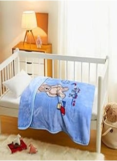 Buy Morano Baby Blanket Light Blue Color Material 100% Polyester Size 90 x 120 cm (Play Time) in Egypt