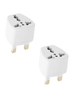 Buy Pack Of 2 Multi Purpose Power Plug Adapter White in UAE