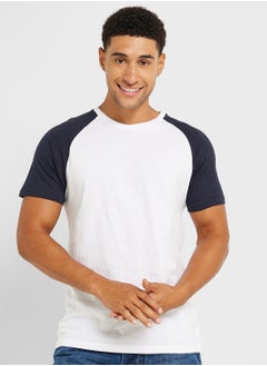 Buy Mens Crew Neck T-shirt With Contrast in UAE