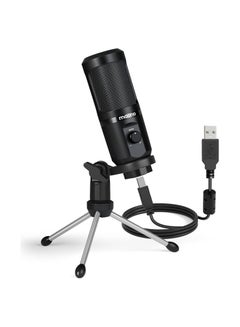 Buy MAONO AU-PM461TR USB Condenser Unidirectional Mic for PC and Singing, Recording Microphone with Mic Gain for Gaming, Podcast, Studio, Vlogging (Black) in UAE