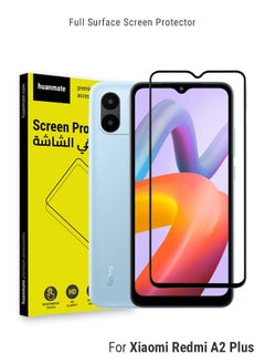 Buy Edge to Edge Full Surface Screen Protector For Xiaomi Redmi A2 Plus Black/Clear in Saudi Arabia