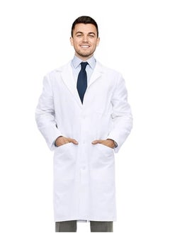 Buy Mens Wrinkle Free Lab Coat White Laboratory Coat For Mens Long Sleeves Doctor Coat Soft Comfortable Professional Chemistry Coat in UAE