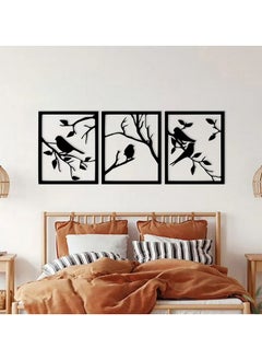 Buy Tree Bird Wood Wall Art - Set of 3 Each 80x60Tree Bird Wood Wall Art - Set of 3 Each 80x60 in Egypt