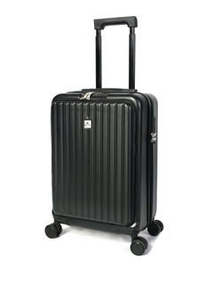 Buy Morano Cabin Luggage Carry-On Trolley Bag With 4 Spinner Wheels TSA Lock 20 inch (Black) in Saudi Arabia