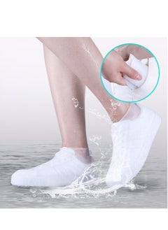 اشتري Waterproof Silicone Rubber Shoe Covers for Rain, Non Slip Easy handy Water Resistant Overshoes Outdoor Cycling Hiking Protectors Apply to Men, Women, Kids，M في السعودية