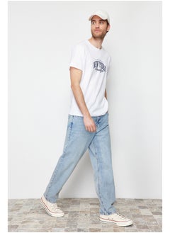 Buy Blue Baggy/90's Straight Fit Jeans Loose Jeans TMNSS24JE00012 in Egypt