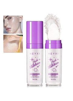 Buy Highlighter Powder Stick High Gloss Fairy Patting Powder Makeup Body Glitter Shimmer Powder Stick Sparkle Loose powder Brighten Face Body Lips Eyes Cosmetic (#01 PEARLESCENT WHITE) in UAE