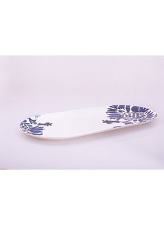 Buy Bright Designs Melamine Serving Platter 
Set of 2 (L 52cm W 26cm) bleu blanc in Egypt