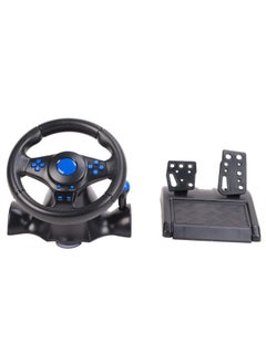 Buy Driven power car with pedal, vibrate USB racing game wheels 180 ° rotating for Switch/Xbox 360/Xbox One/PC/PS4/PS3/Android in Saudi Arabia