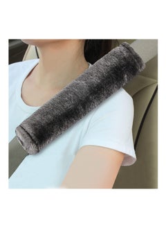 Buy Auto Seat Belt Shoulder Pad, Soft Faux Sheepskin Wool Universal Seatbelt Cover for More Comfortable Driving, Car, Handbag, Camera Backpack Straps 2Pcs (Dark Gray) in UAE