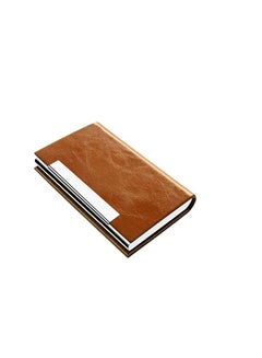 Buy Business Card Case Luxury PU Leather Brown in Egypt