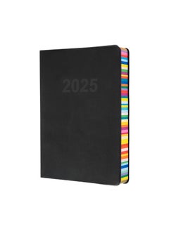 Buy Collins Edge Rainbow 2025 Diary - A5 Day to Page Planner (with Appointments) - Charcoal - (ED151.U96-25) - Daily Planner with Soft Touch Covers and Coloured Page Edges in UAE