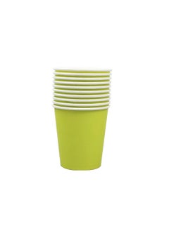 Buy Thickened disposable paper cups 250ml, 10 pieces in Saudi Arabia