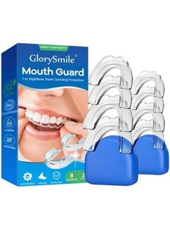 Buy 8 Pcs 2 Sizes Mouth Guard for Clenching Teeth at Night Upgraded Mouth Guard for Teeth Grinding Moldable Mouth Guard Stops Bruxism and Teeth Grinding with Two Travel Cases Dental Night Guards in UAE