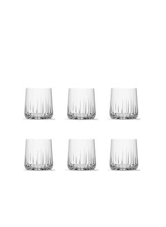 Buy Set of 6 clear glass cups for juice and water, multi-purpose, capacity 245 ml in Saudi Arabia