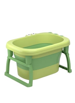 اشتري Foldable Collapsible Bathtub Portable Travel Washing Tub with Ridge Protection Pad for Human Youth في الامارات