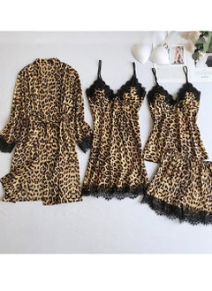 Buy Fashionable And Comfortable Leopard Pattern Lace Home Fur Set in UAE