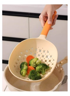 Buy Multifunctional Large Kitchen Ladle Suitable for Pasta and Vegetable Cooking High Heat Resistant with Straining Holes in Saudi Arabia