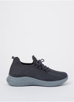 Buy Cobblerz Mens Lace-up Low Top Sneakers Grey in Saudi Arabia