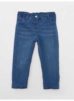 Buy Elastic Waist Basic Baby Girl Denim Trousers in Egypt