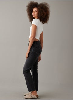 Buy AE Stretch Super High-Waisted Ankle Straight Jean in Saudi Arabia