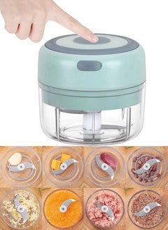 Buy Wireless Portable Electric Food Chopper 100ml, Perfect For Garlic Ginger Onion Meat Nuts Etc, This Food Processor Works As Garlic Mincer Ginger Masher Onion Chopper Chili Crusher Mixer, Cutter, Slicer in Saudi Arabia