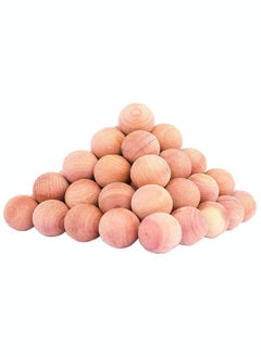 Buy 50 Cedar Wood Anti Moth Repellent Balls Drawer Fresheners in Saudi Arabia