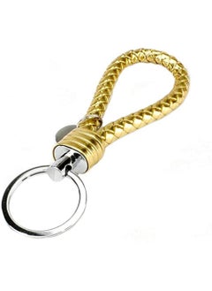 Buy Handwoven PU Leather Keychain Car Key Chain in UAE